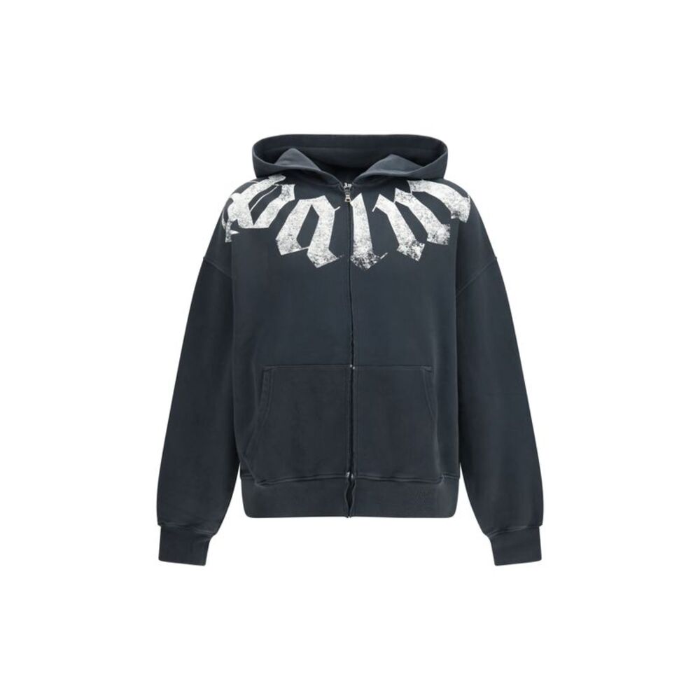 Palm Angels Men Hooded Zip Sweatshirt